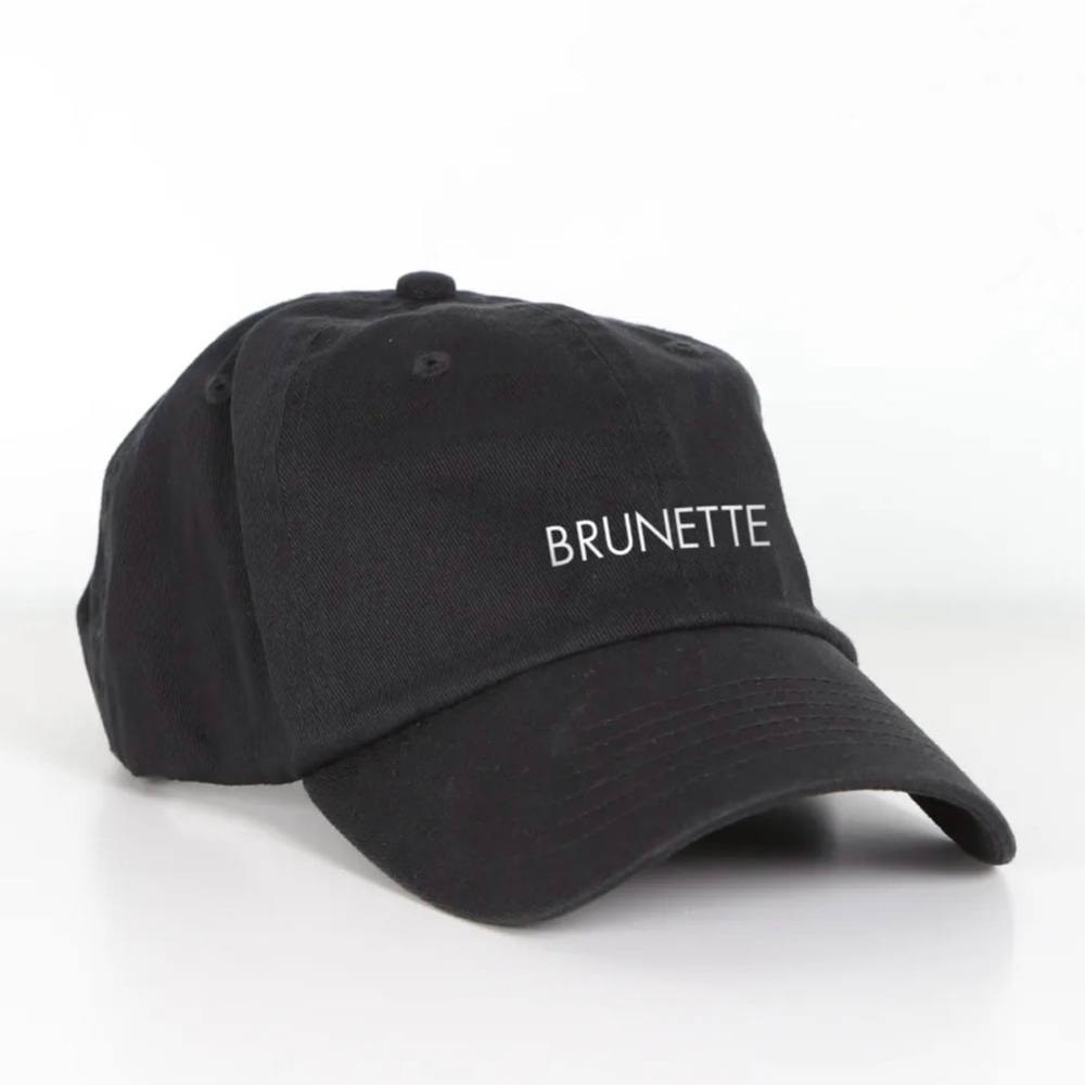 Brunette the Label Black Embroidered Baseball Hat